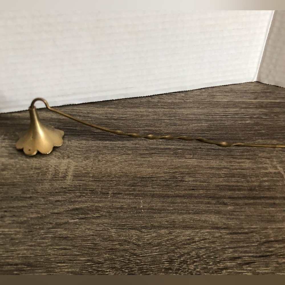 Vtg Brass Candle Snuffer